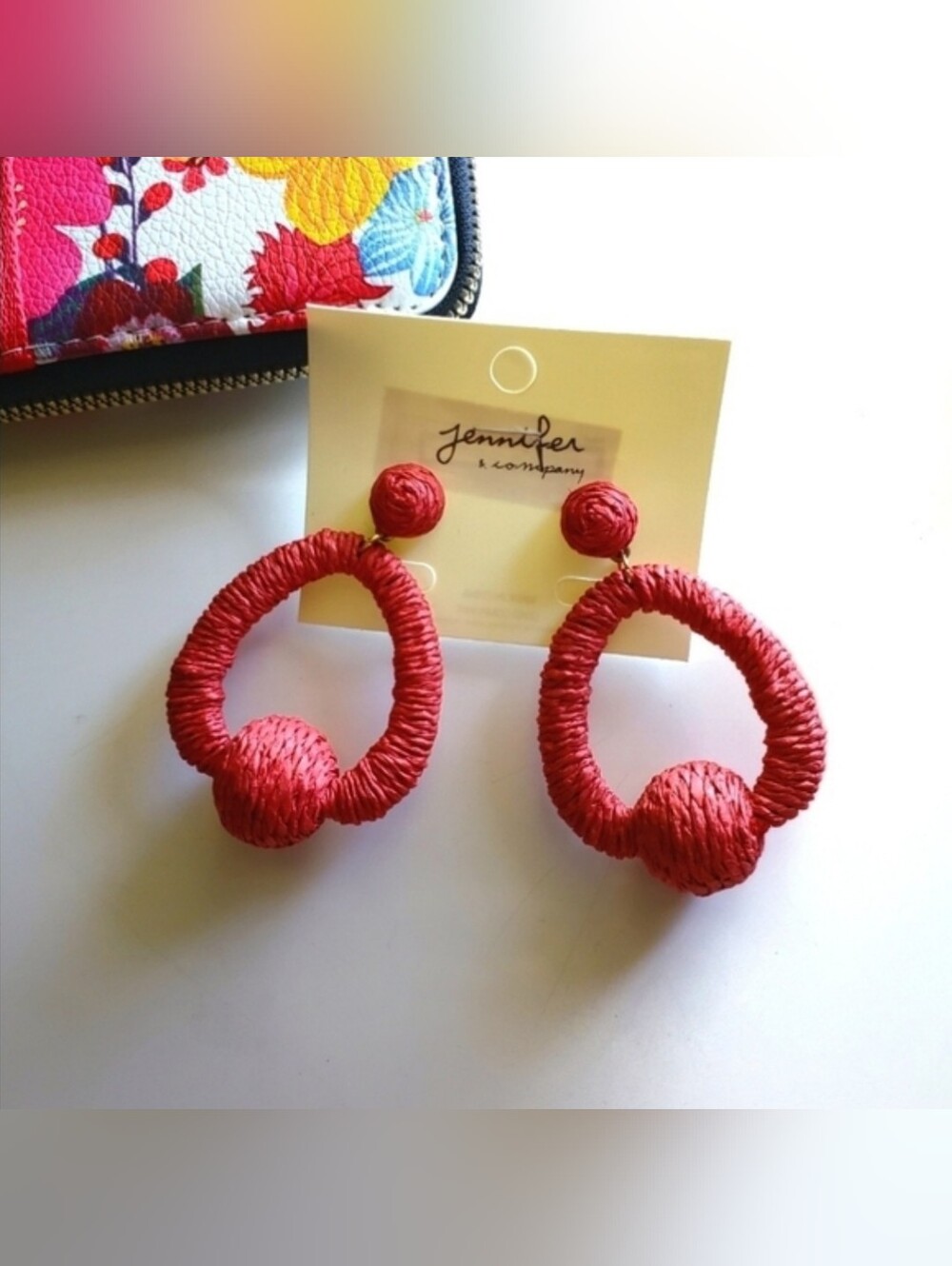 Raffia Dangle Earrings - Boho Chic